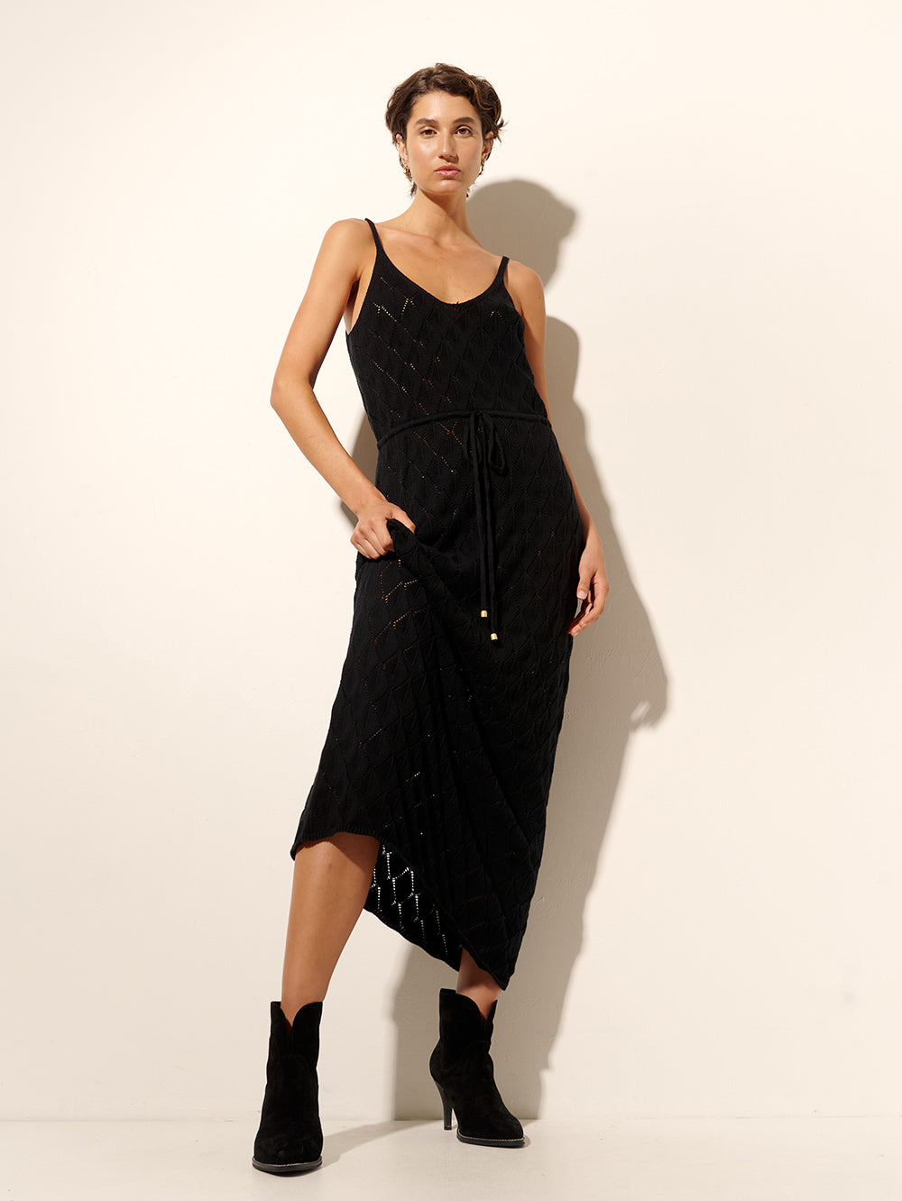 Strappy knit 2025 midi dress