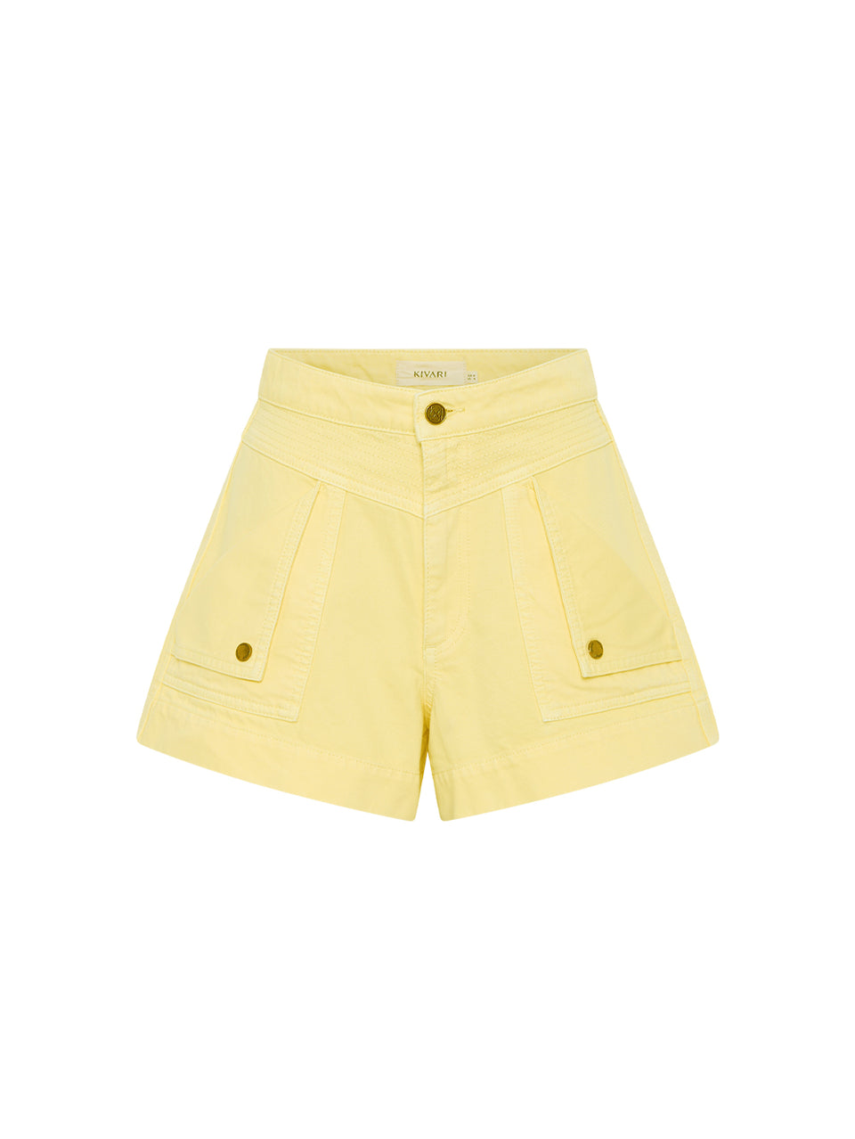 Celene Short Butter KIVARI | Yellow denim shorts