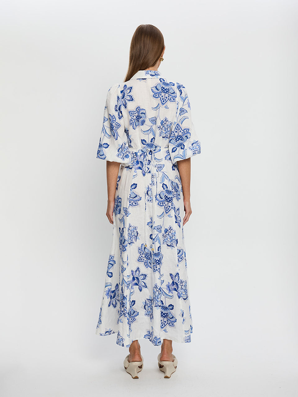 Chiara Maxi Dress | Blue Floral Dress