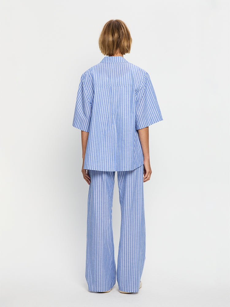 Elara Pant - Blue Stripe