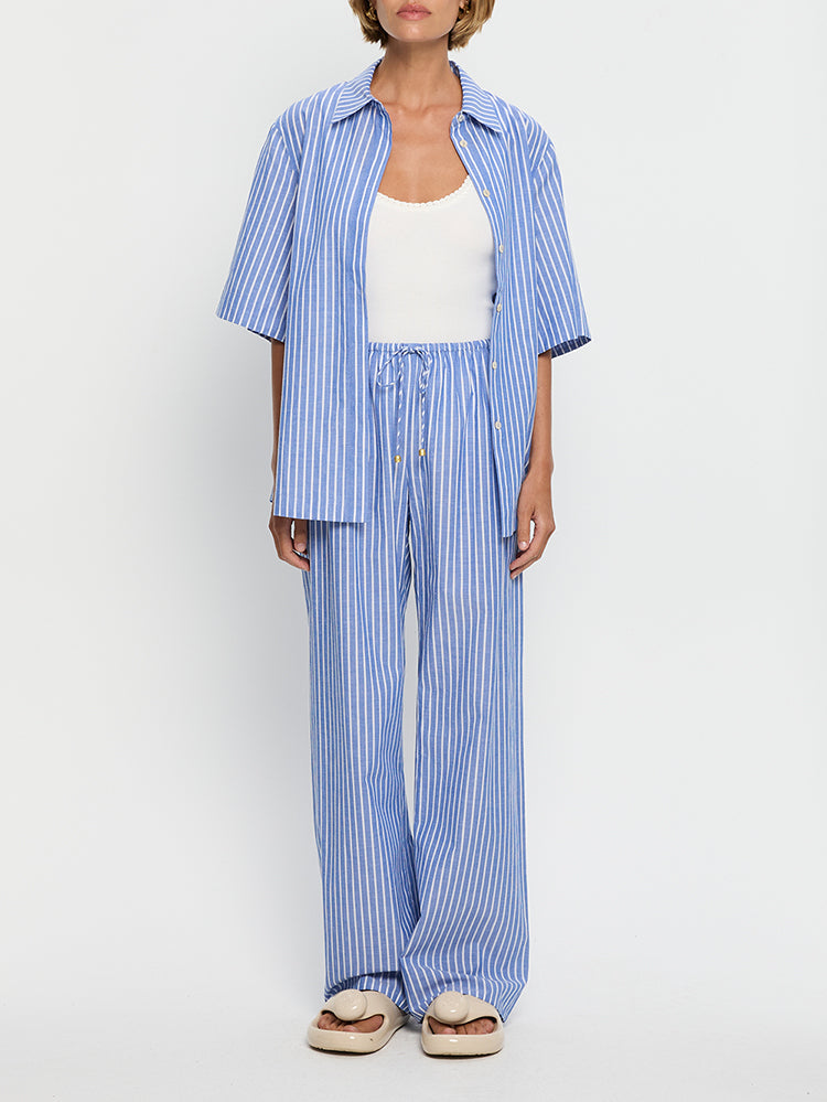 Elara Pant - Blue Stripe