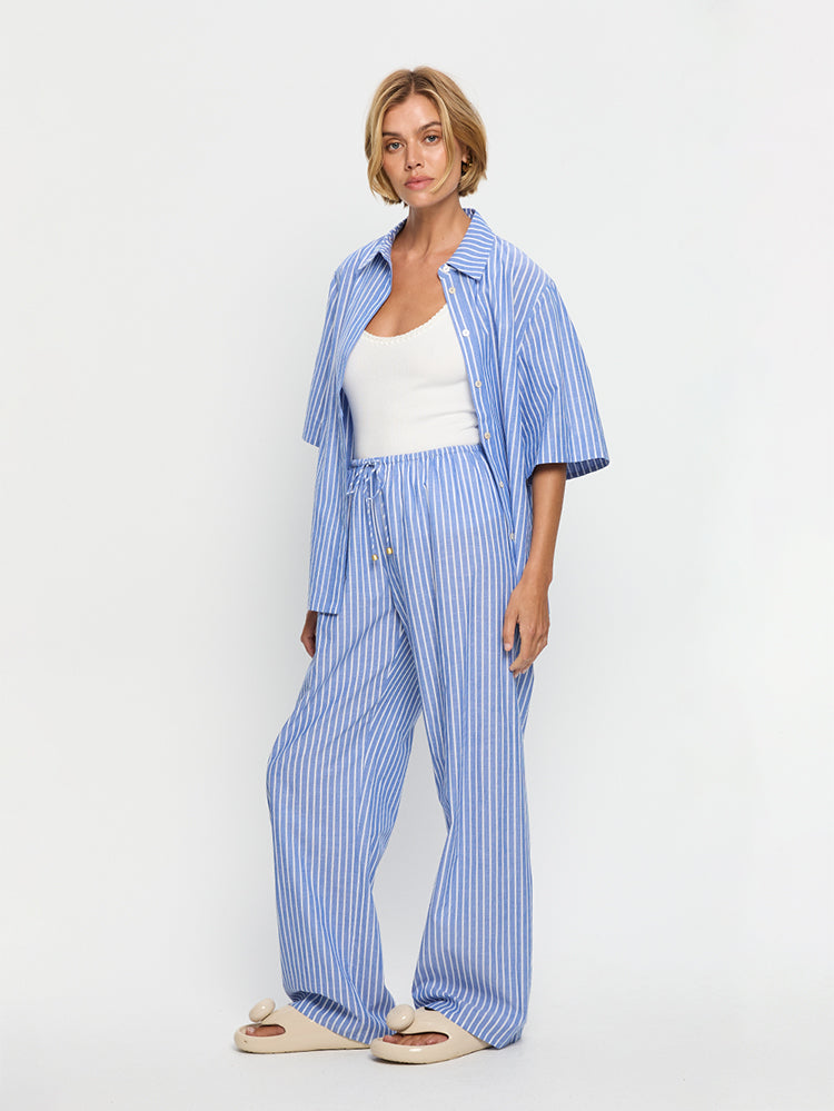 Elara Pant - Blue Stripe