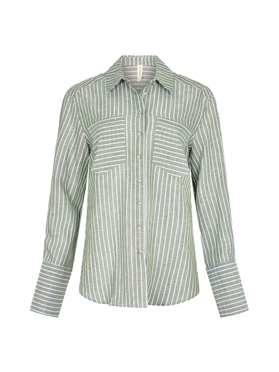 Elara Shirt - Green Stripe