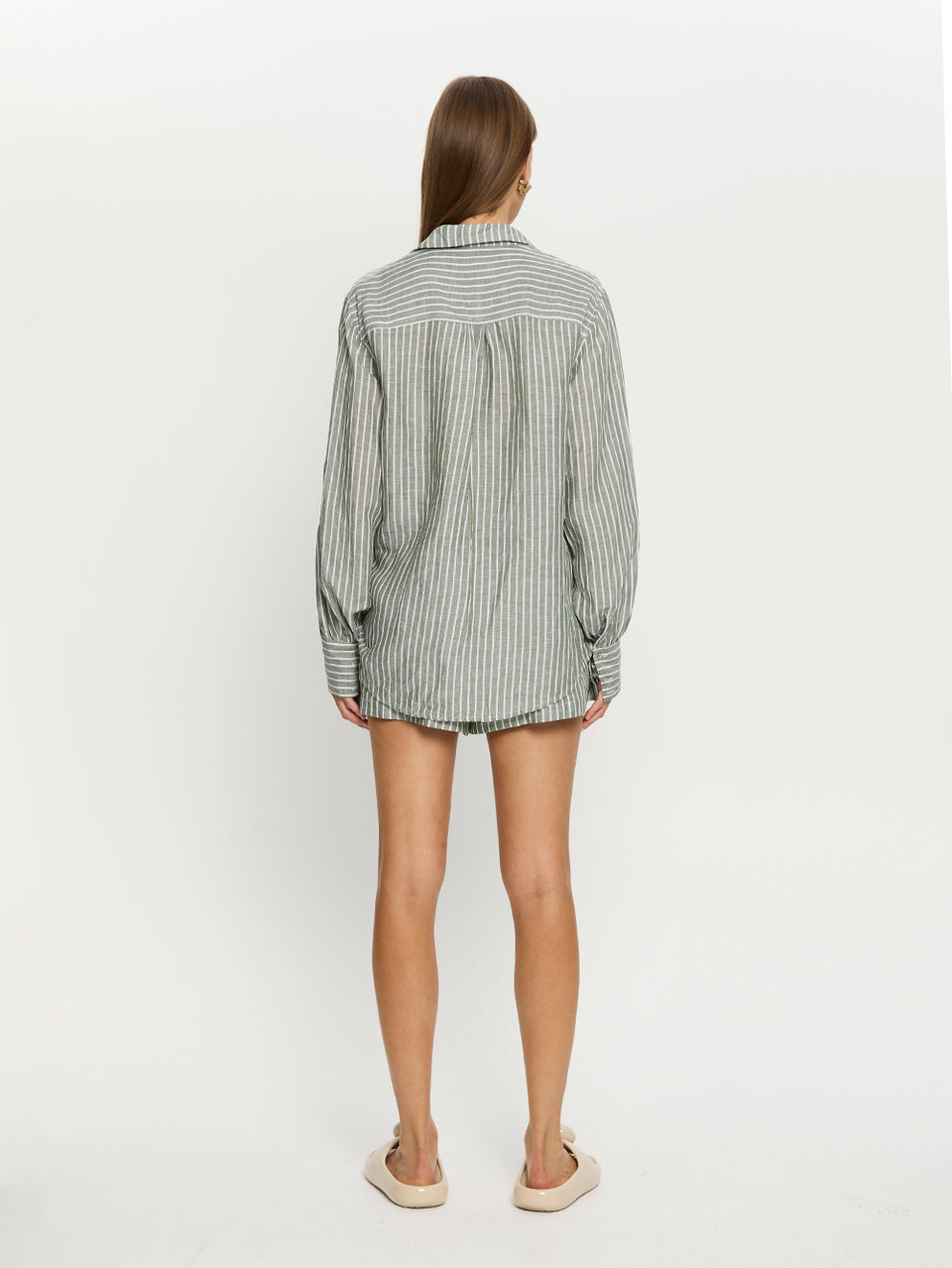 Elara Short - Green Stripe