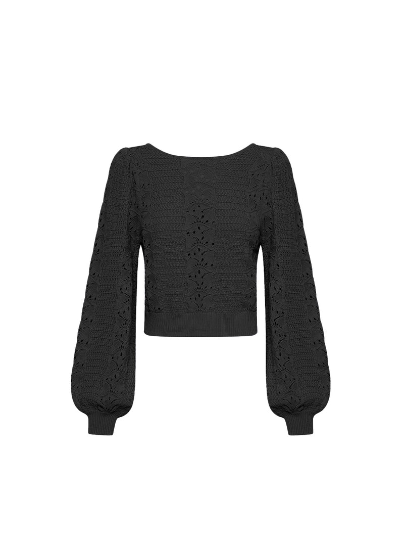 Helena Knit Top - Black | KIVARI