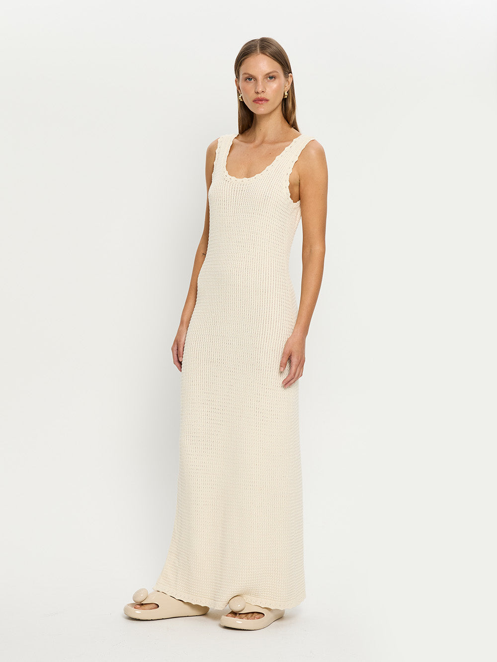 Martina Maxi Knit Dress Cream KIVARI