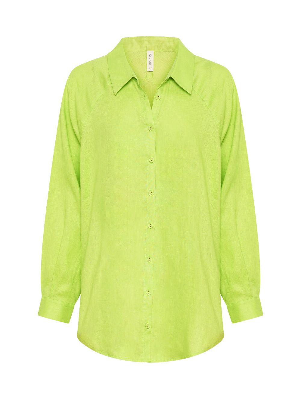 Nikita Shirt Lime KIVARI | Lime green linen shirt