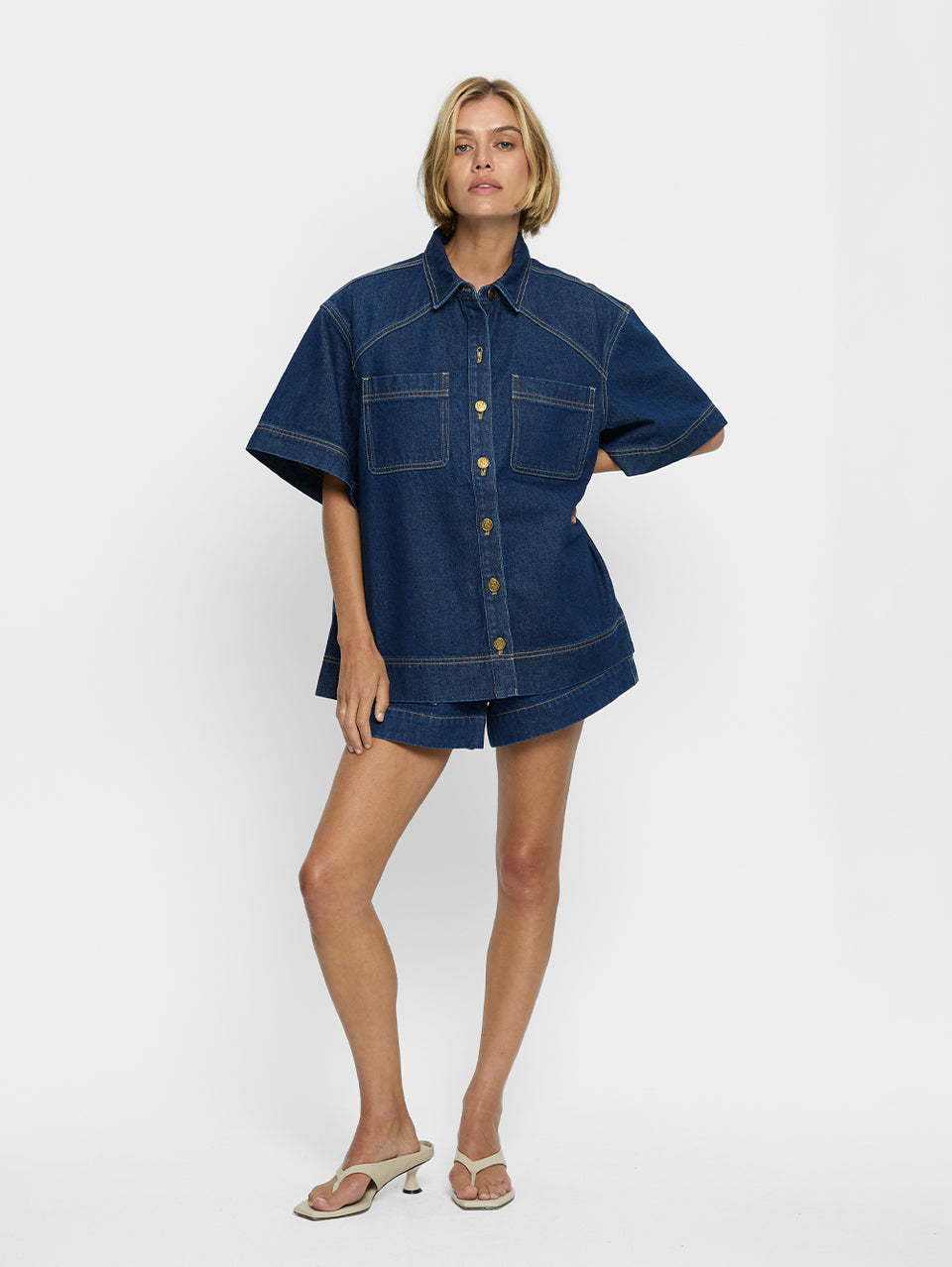 Paloma Denim Shirt - Dark Indigo