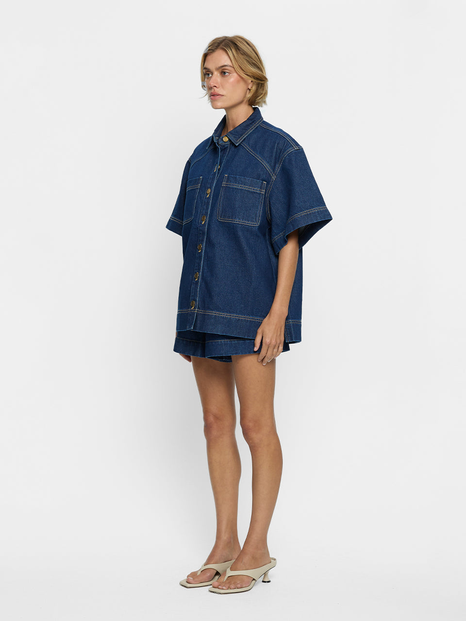 Paloma Denim Shirt - Dark Indigo