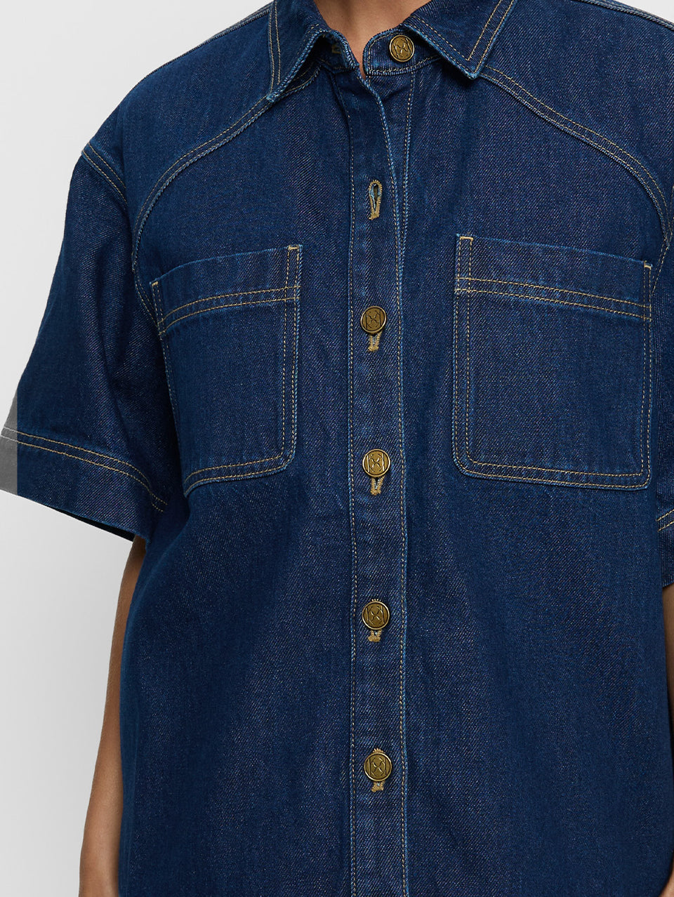 Paloma Denim Shirt - Dark Indigo