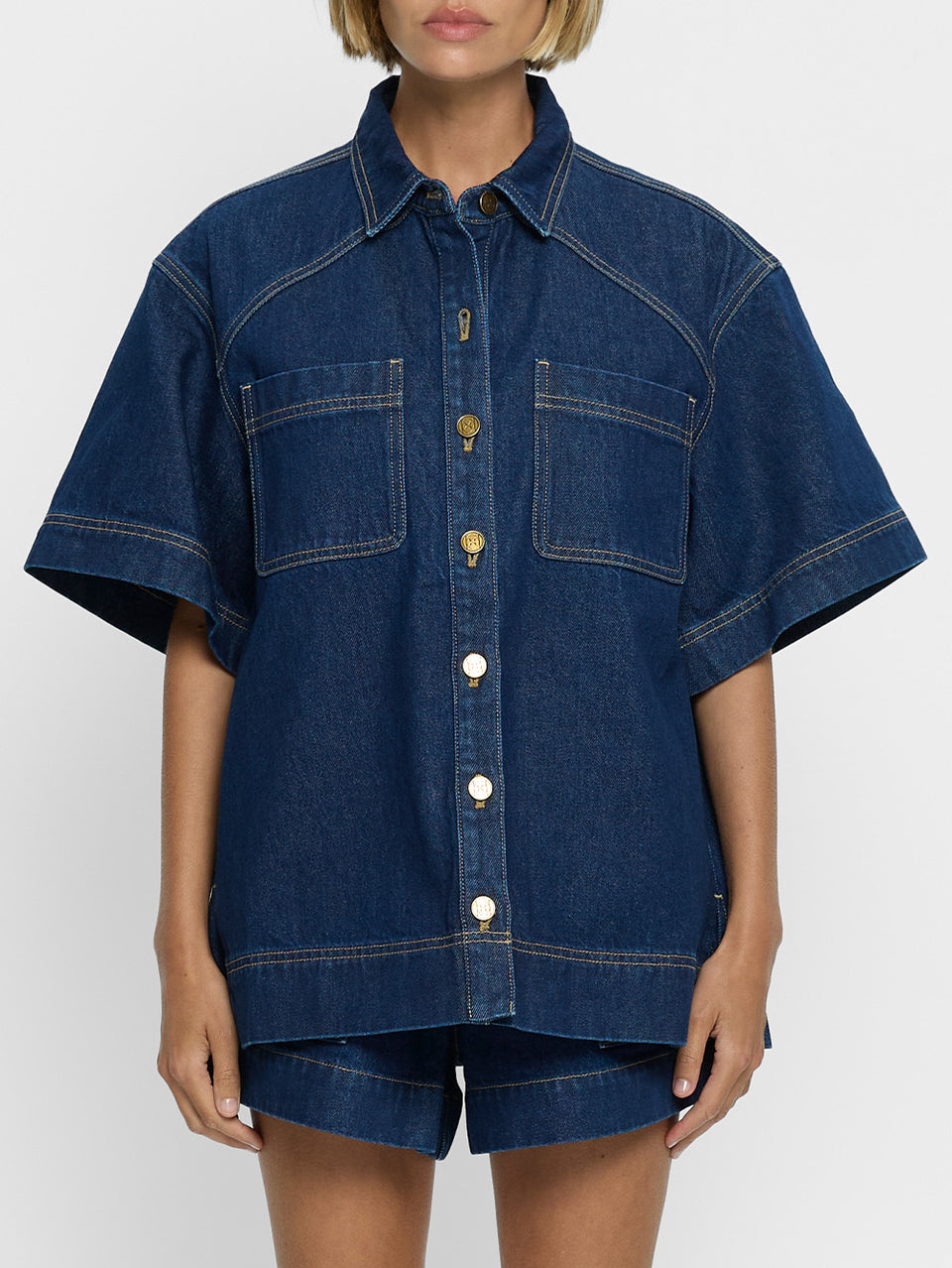 Paloma Denim Shirt - Dark Indigo