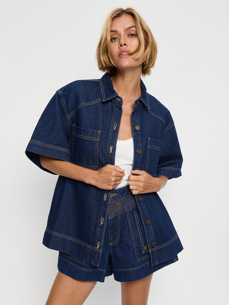 Paloma Denim Shirt - Dark Indigo