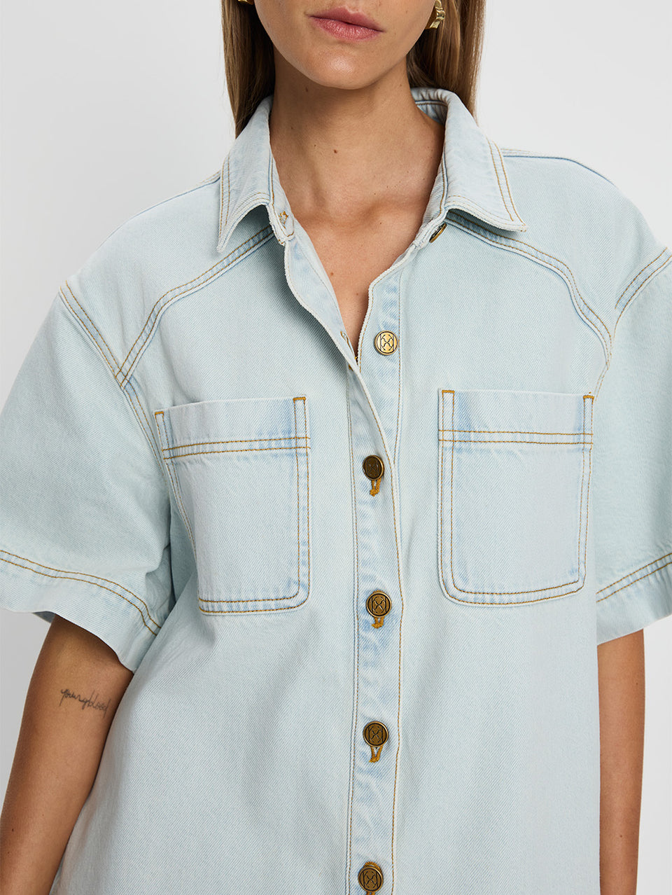 Paloma Denim Shirt - Pale Blue