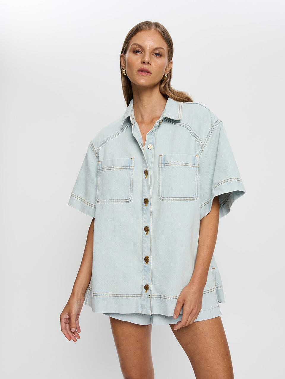 Paloma Denim Shirt - Pale Blue