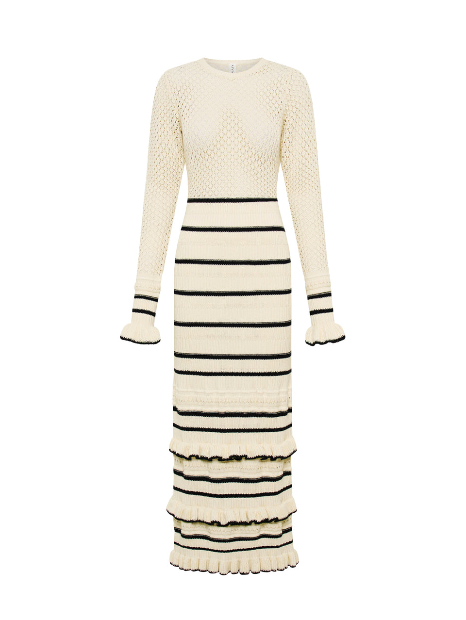 Rafaela Knit Dress White KIVARI | Cream knit dress