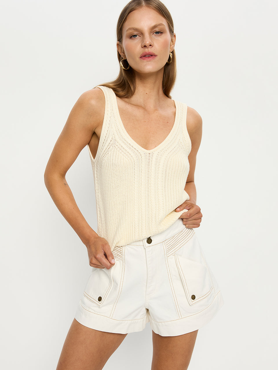 Raven Knit Cami - Cream