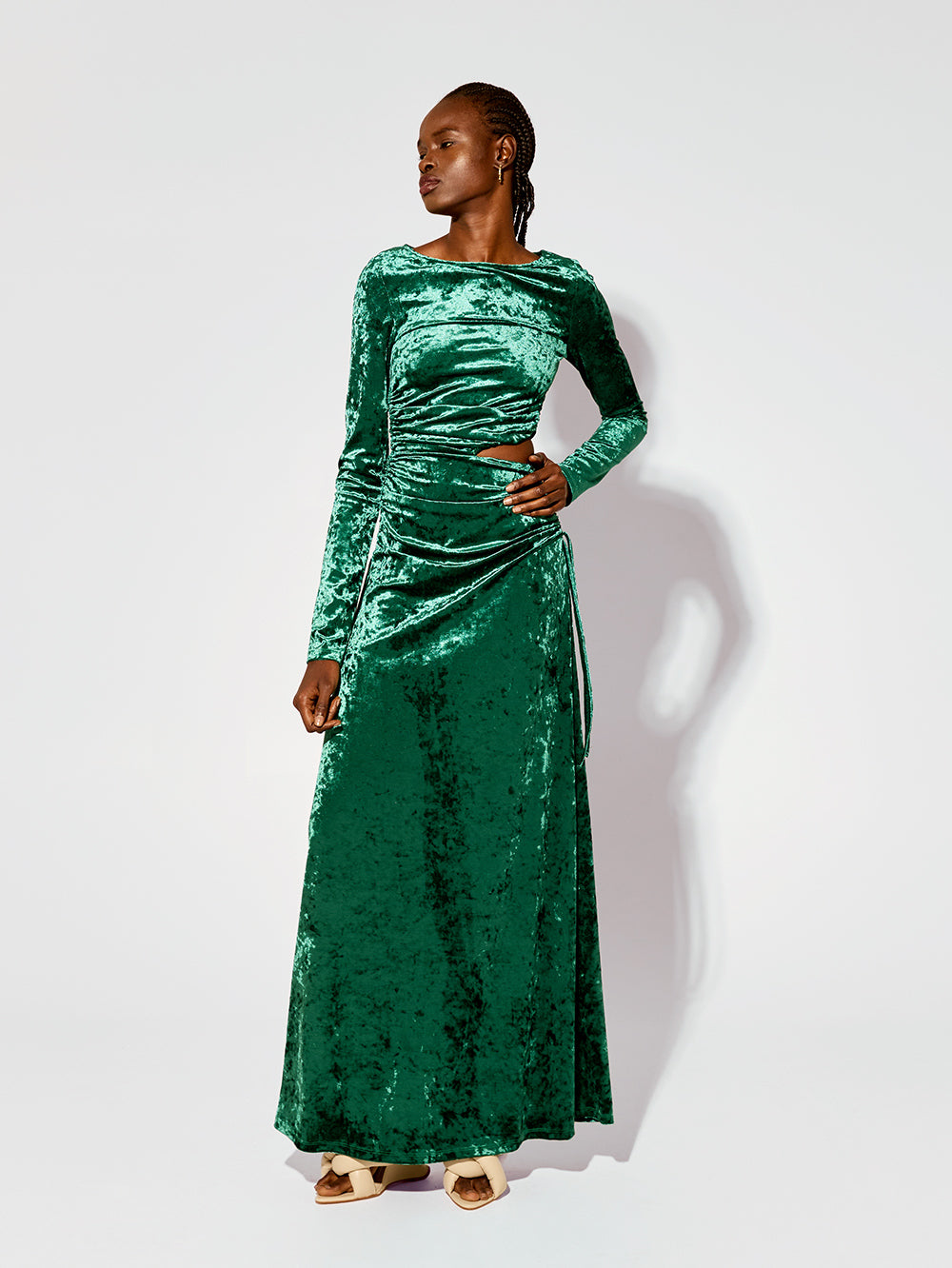 Emerald green maxi dress hotsell