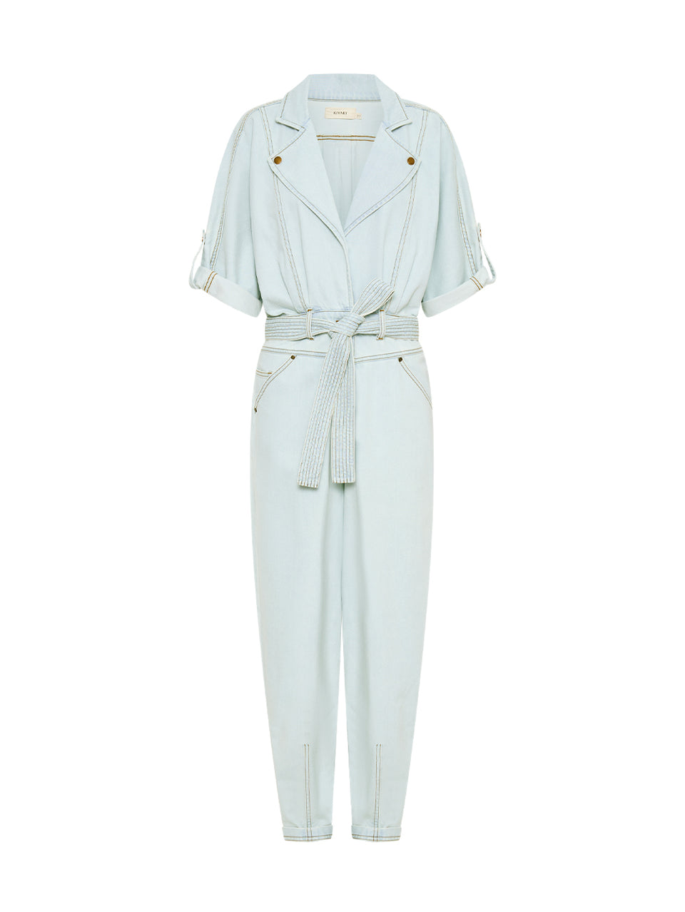 Adina Boilersuit Pale Blue KIVARI | Light blue denim boilersuit