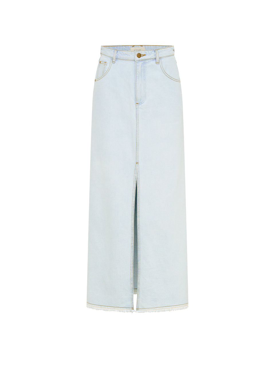 Zoya Skirt | Pale Wash blue denim skirt